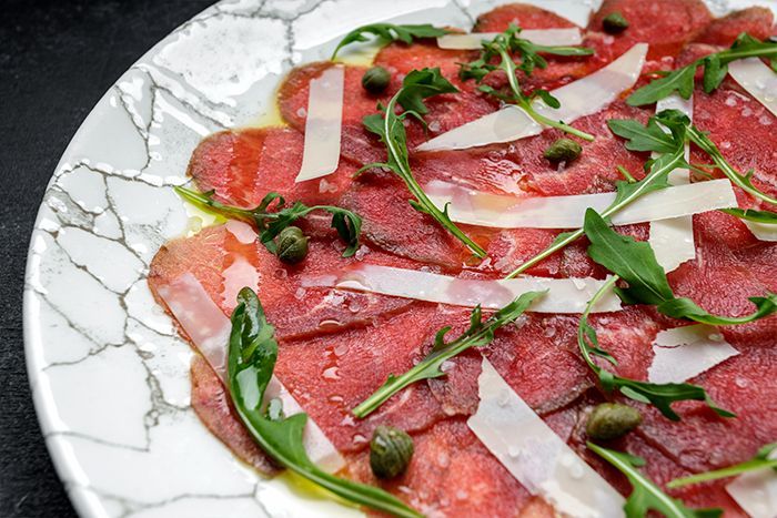 menú Navidad carpaccio cerdo ecologico